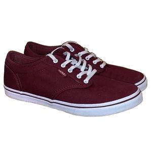 Vans Burgundy Canvas Shoes